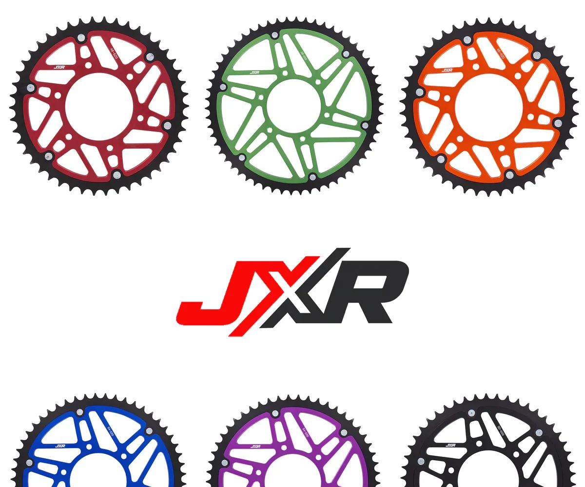 JXR PRO Twin Ring Rear Sprocket for Surron Ultra Bee X T – 46T Purple - Image 4