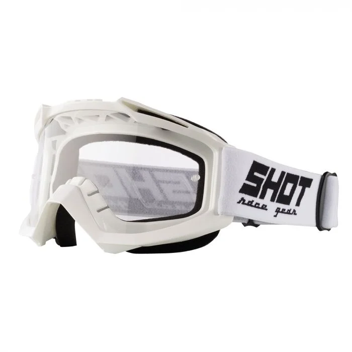 Shot Assault White Glossy MX Off Road Enduro Riding Adults Goggles